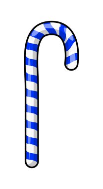 Şeker kamışı beyaz arka plan üzerinde izole Noel tasarımı için