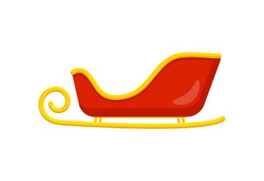 Beyaz arka plan üzerinde izole Noel tasarımı için Noel Baba kızağı