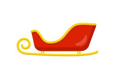 santa sleigh for christmas design isolated on white background clipart