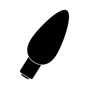 ampul, whit üzerinde izole garland siluet Noel tasarım