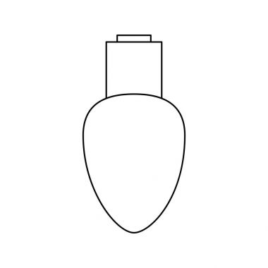 ampul, garland anahat üzerinde beyaz b izole Noel tasarım