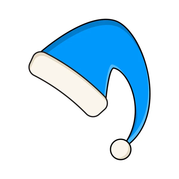 Santa čepice pro vánoční design izolovaných na bílém pozadí — Stockový vektor