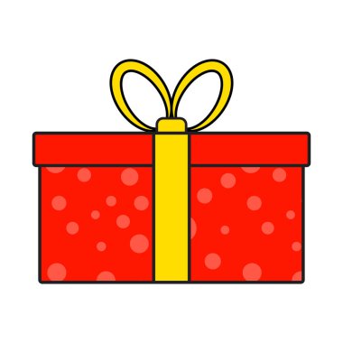 Noel hediyesi basit simge w izole Noel tasarımı için