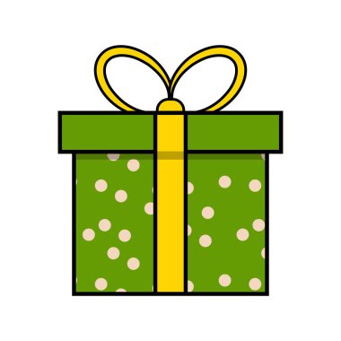 Noel hediyesi basit simge w izole Noel tasarımı için