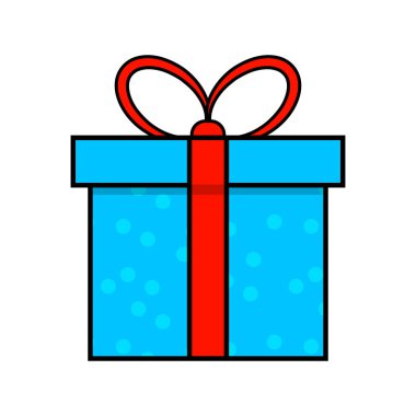 Noel hediyesi basit simge w izole Noel tasarımı için