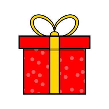 Noel hediyesi basit simge w izole Noel tasarımı için