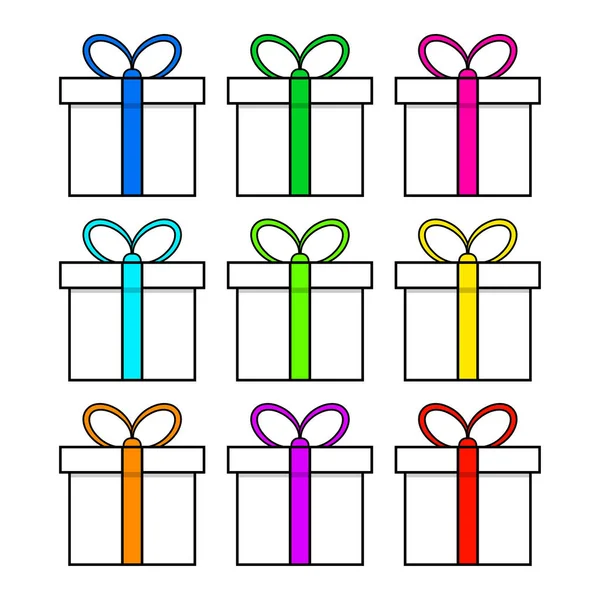 Regalo de Navidad icono simple para el diseño de Navidad aislado en w — Archivo Imágenes Vectoriales