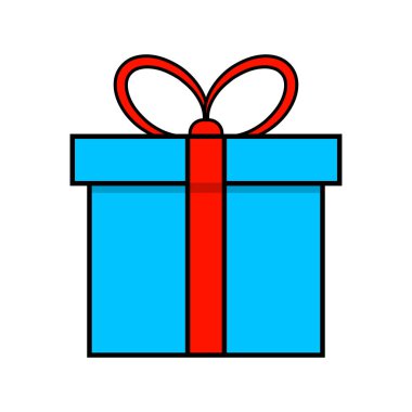 Noel hediyesi basit simge w izole Noel tasarımı için