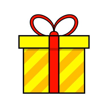 Noel hediyesi basit simge w izole Noel tasarımı için