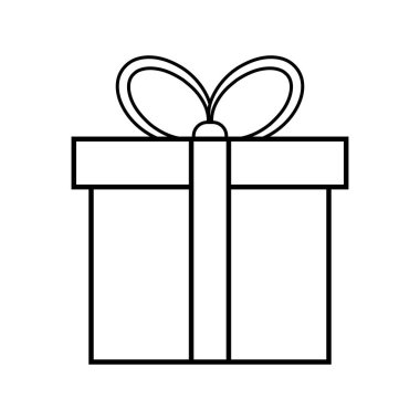 Noel hediyesi basit simge w izole Noel tasarımı için