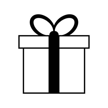 Noel hediyesi basit simge w izole Noel tasarımı için