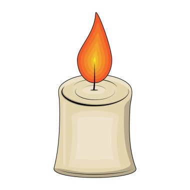 Beyaz arka plan üzerinde izole Noel tasarım için mum karikatür