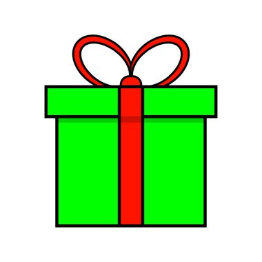 Noel hediyesi basit simge w izole Noel tasarımı için