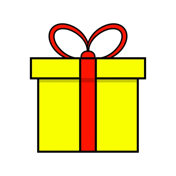 Natal presente ícone simples para o design de Natal isolado em w —  Vetores de Stock