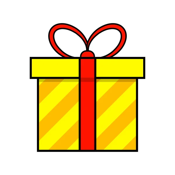 Regalo de Navidad icono simple para el diseño de Navidad aislado en w — Archivo Imágenes Vectoriales