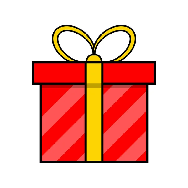 Natal presente ícone simples para o design de Natal isolado em w —  Vetores de Stock