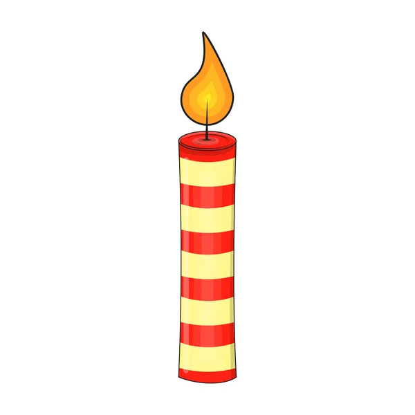 Рождественская свеча для дизайна Рождества изолированы на белой backgrou — стоковый вектор