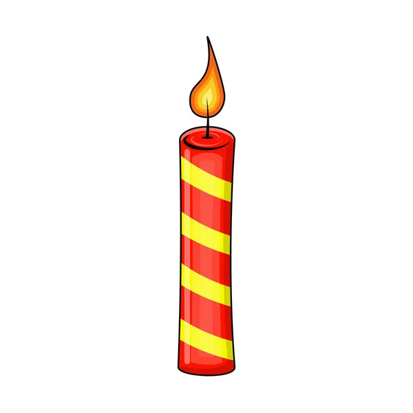 Vela de Navidad para el diseño de Navidad aislado en el fondo blanco — Vector de stock