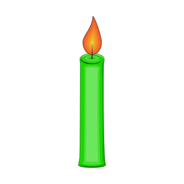 Candle cartoon for christmas design isolated on white background — Stock Vector