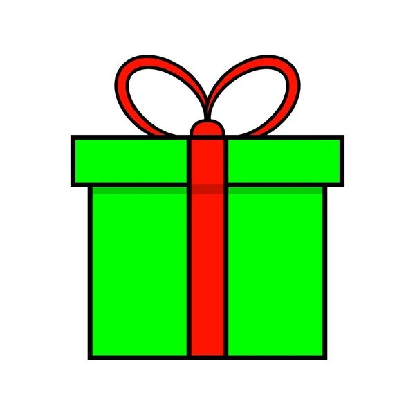 Regalo de Navidad icono simple para el diseño de Navidad aislado en w — Archivo Imágenes Vectoriales