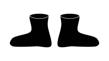 lastik çizmeler siluet, wh izole karikatür basit gumboots