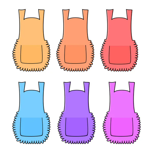 围裙,卡通片,前置,白色背景隔离 — 图库矢量图片