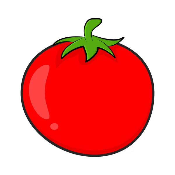 Dibujos animados tomate simple aislado sobre fondo blanco — Vector de stock