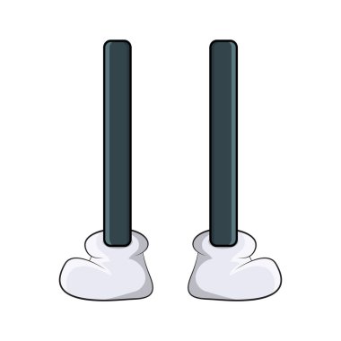 çizgi film, çizgi roman bacaklar beyaz arka plan üzerinde izole