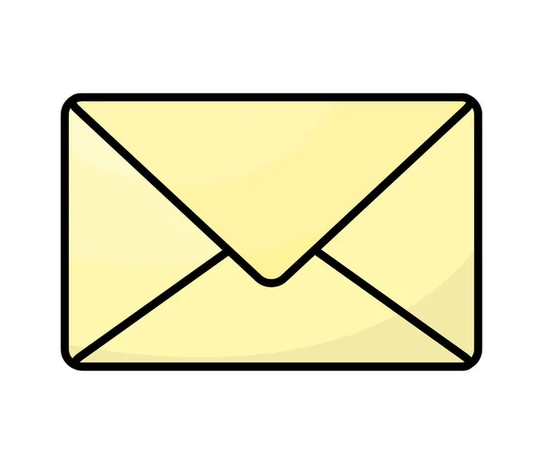 Envelope de poste fechado isolado em fundo branco — Vetor de Stock