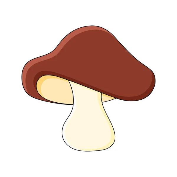 Bolet champignon dessin animé isolé sur fond blanc — Image vectorielle