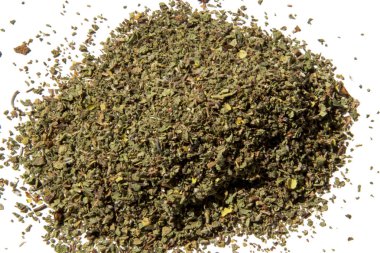 Cistus incanus - kuru ot beyaz arka plan üzerinde izole