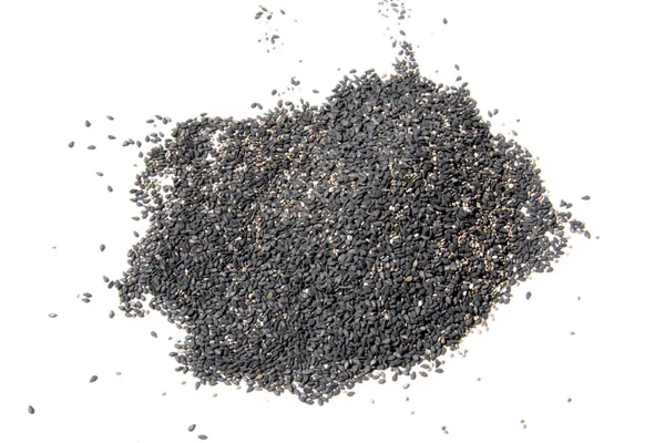 A pile of black sesame isolated on white background — Stock Photo, Image