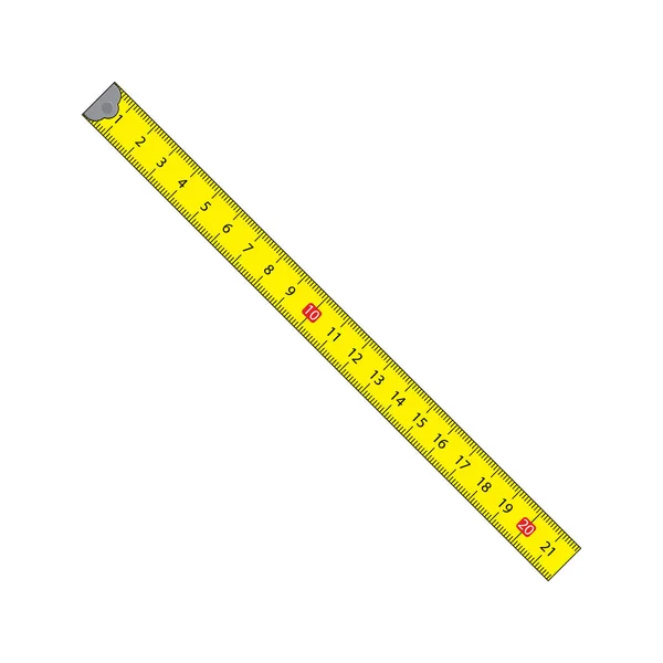 흰색 배경에 고립 된 만화 측정 테이프 — 스톡 벡터
