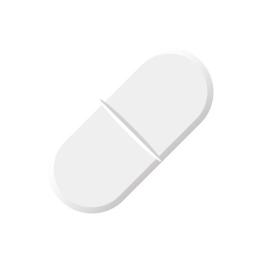 Aspirin hapı, beyaz arka plan üzerinde izole tablet