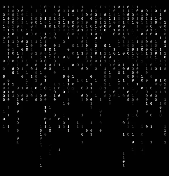 Binäre Ziffern fallender Hintergrund, abstrakte 0,1 Tapete — Stockvektor