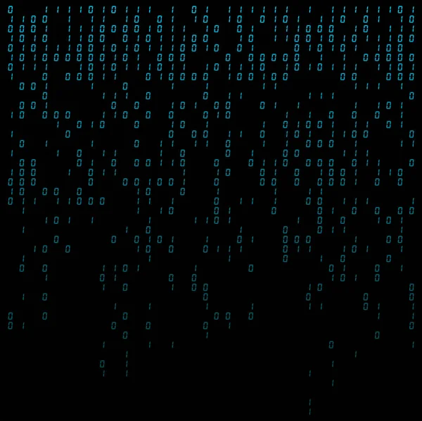 Binäre Ziffern fallender Hintergrund, abstrakte 0,1 Tapete — Stockvektor