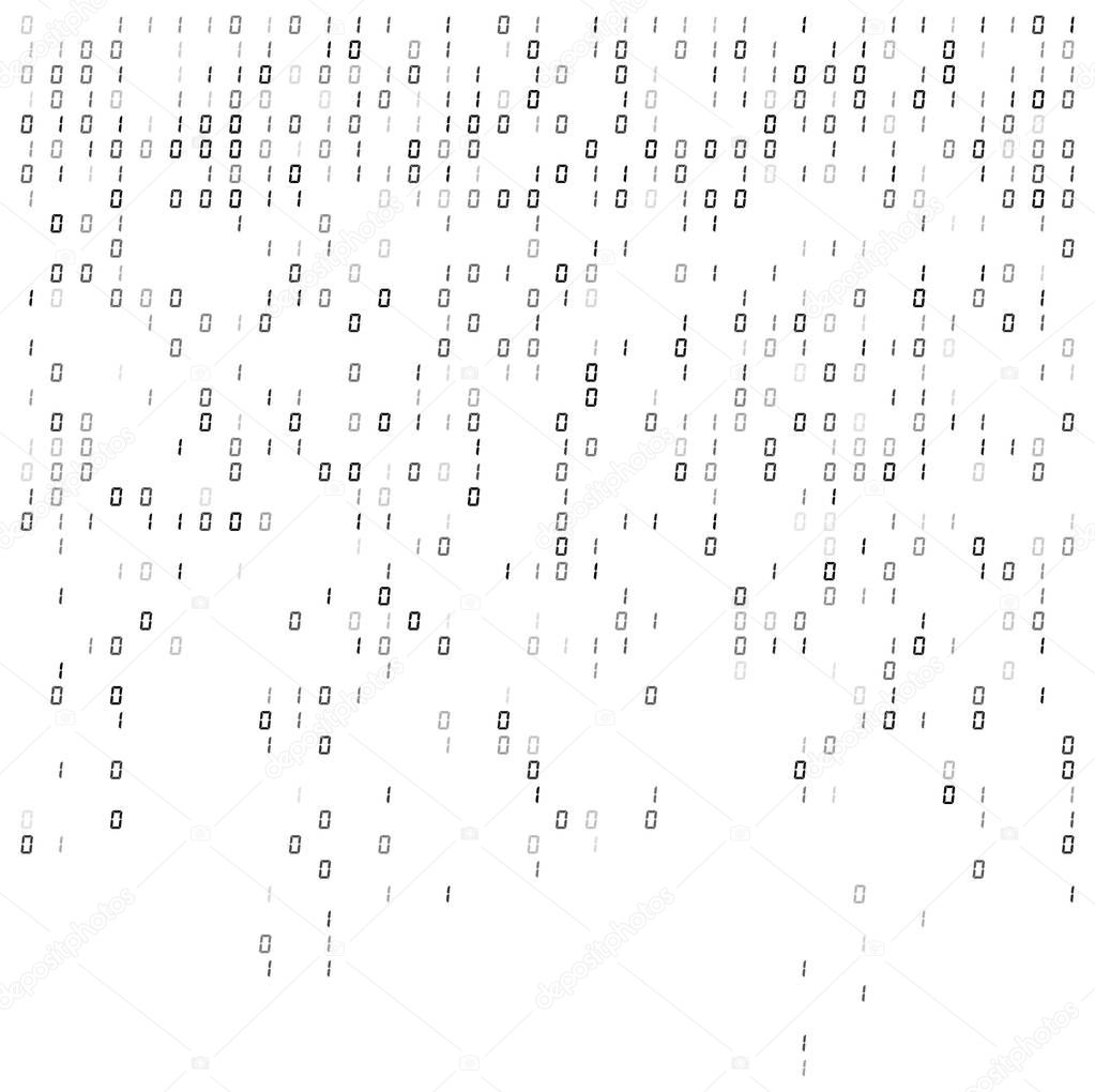 binary digits falling background, abstract 0,1 wallpaper