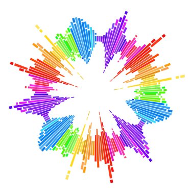 yuvarlak eşitleyici, beyaz arkaplanda izole ses dalgası