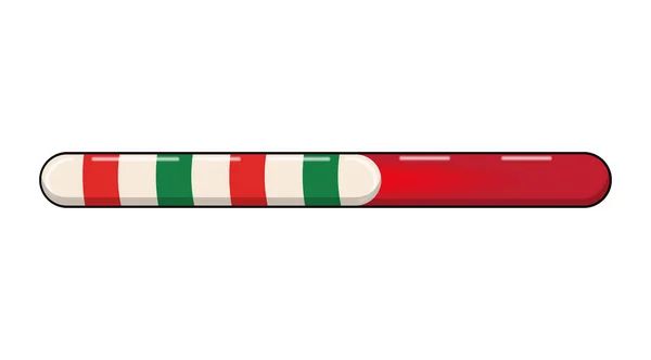 Candy cane progress bar Vector illustration isolated on white ba — Stock Vector