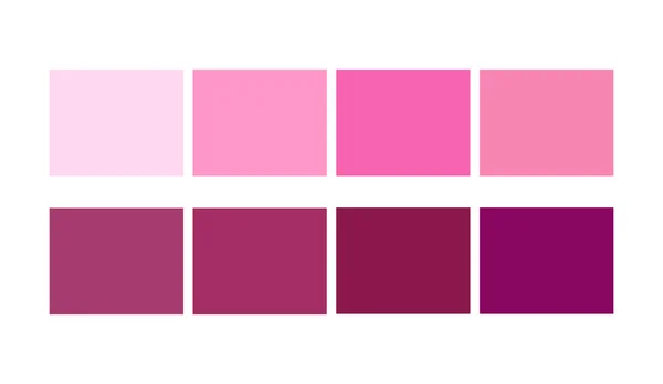 Kleurenpalet roze, Ligths en tinten voor cartoon ontwerp. Templa — Stockvector