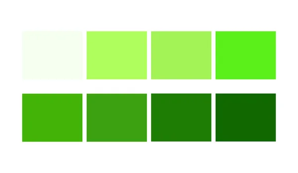 Grön färg skugga och Ligths diagram för tecknad design. Mall — Stock vektor