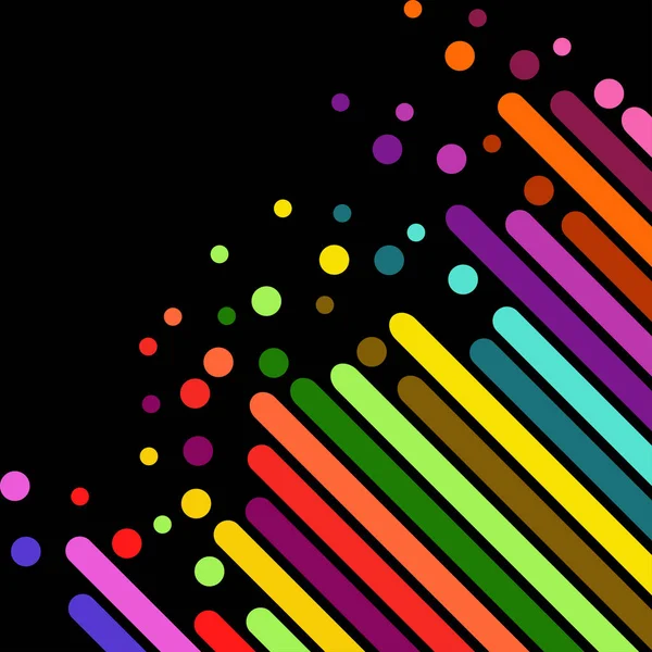 Diseño geométrico de líneas redondeadas diagonales coloridas. Color. — Vector de stock