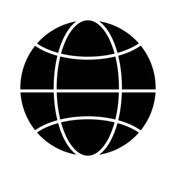 Globe silhouette symbol.  earth vector illustration isolated on — ストックベクタ