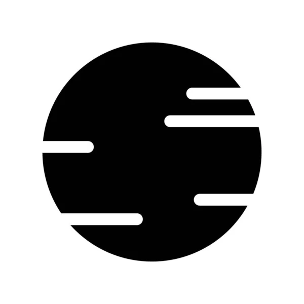 Raum Planet Symbol Silhouette Vektor isoliert auf weißem Hintergrund — Stockvektor