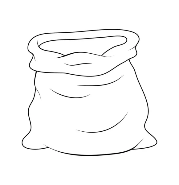 Empty bag of Santa Claus outline icon symbol design. vector isol — 스톡 벡터