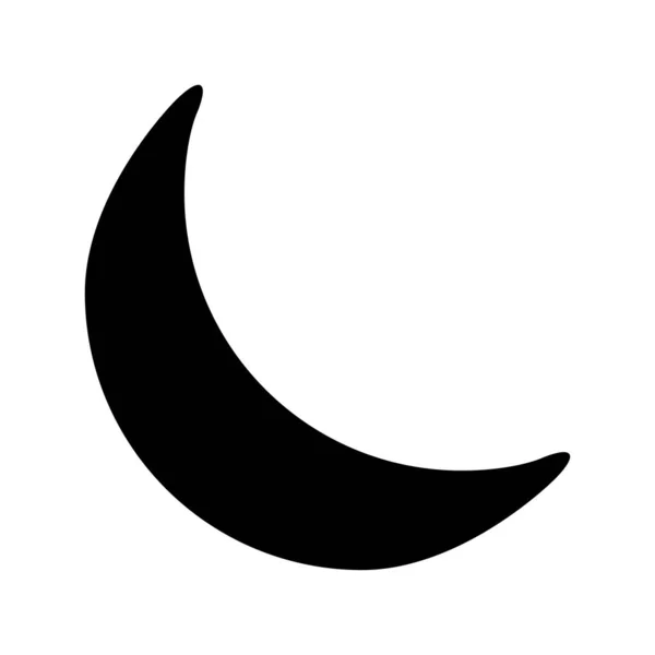 Luna creciente silueta vector símbolo icono de diseño. ilustración — Vector de stock