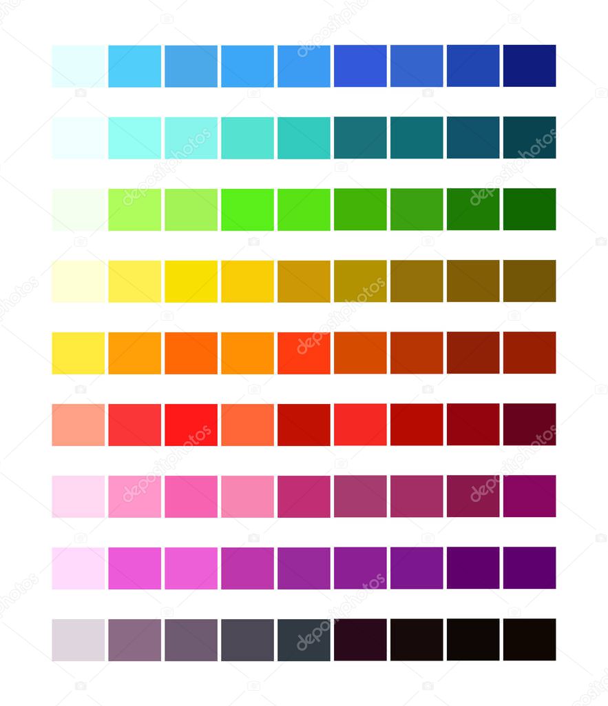 Color Spectrum Different Colors. Colour table palette, Ligths an