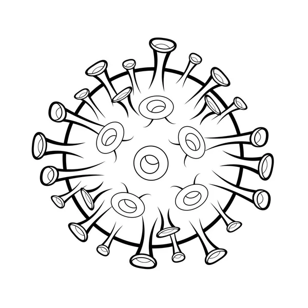 Coronavirus Silhouette Icône Symbole Design Illustration Isolée Sur Fond Blanc — Image vectorielle