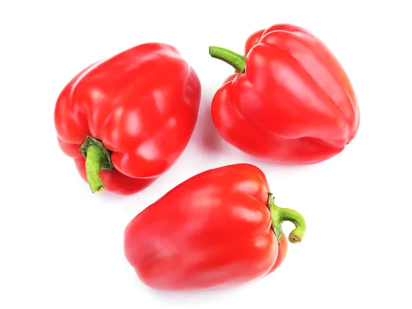 Pimientos rojos aislados en blanco — Foto de Stock