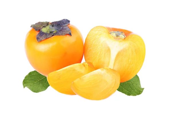 Persimmon isoliert auf weiß — Stockfoto